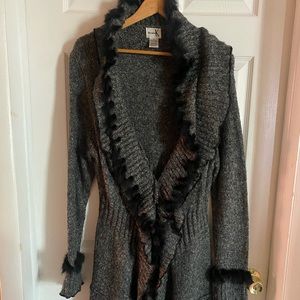 Shana K Black and Grey long sleeve dress